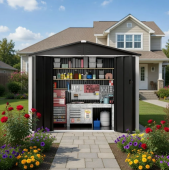 Хозблок-сарай запираемый для хранения в саду с двускатной крышей 2000*2400*1800