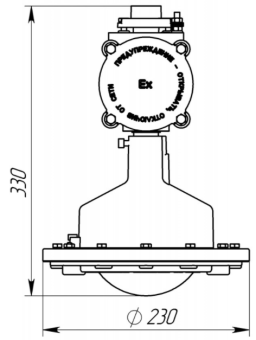 Светильник светодиодный IZLED спец V 16(16W - 1600Lm-6500K - IP65) V