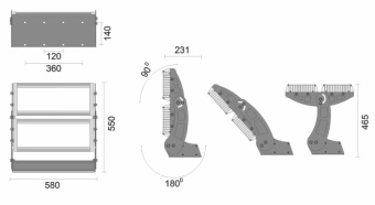 Прожектор архитектурный IZLED Arch 320-400(320-400W-26000-29960Lm--2700-5000К-IP66)ST