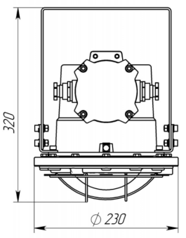 Светильник светодиодный взрывозащищенный IZLED спец V 18 (18W - 1800Lm-6500К - IP65) V