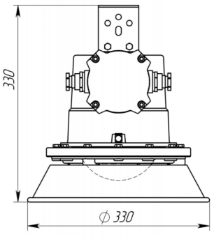 Светильник светодиодный взрывозащищенный IZLED спец V 30 (30W - 3000Lm-6500K - IP65) V
