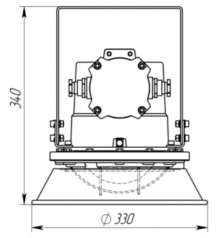 Светильник светодиодный взрывозащищенный IZLED спец V 20 (20W - 2000Lm-6500К - IP65) V