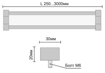 Линейный архитектурный светильник IZLED Arch 28,8(28,8W/m-1260Lm/m-2700-6000K-IP66)ST