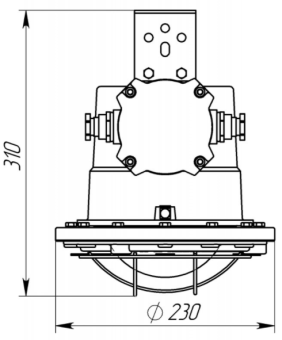 Светильник светодиодный взрывозащищенный IZLED спец V 18 (18W - 1800Lm-6500К - IP65) V