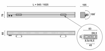 Линейный архитектурный светильник IZLED Arch 60(60W-530/1200/1800Lm/m-IP66)ST