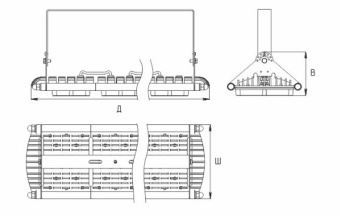Прожектор светодиодный IZLED PROM 76 (76W-8800 Lm-5000 K-IP67) Д AL