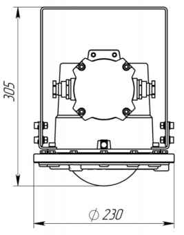 Светильник светодиодный взрывозащищенный IZLED спец V 20 (20W - 2000Lm-6500К - IP65) V