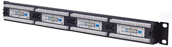 Патч-панель 19" (24 порта, кат. 5е, 110 IDC)