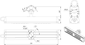 Уличный консольный светильник IZLED STREET 81(81W-11710Lm-5000K-IP67)S